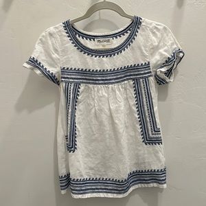Embroidered Linen Madewell Top